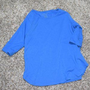 Girls ATUN sz6-7 blueTop 3/4sleeve
